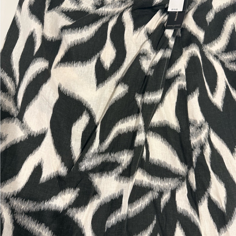 NWT Long Skirt - Leaf Patterned Faux Wrap